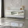 Hanah Home Consola Nice Blanco y Oro